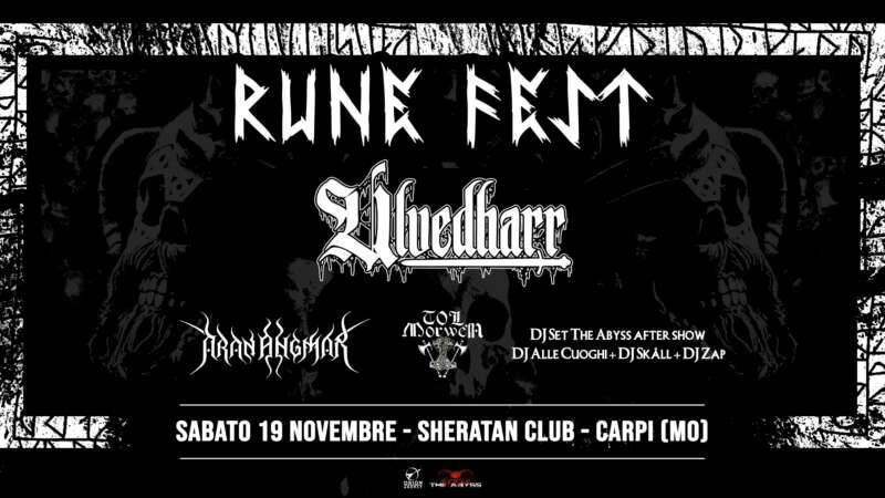 RUNE FEST – sabato 19 novembre il Festival allo Sheratan Club