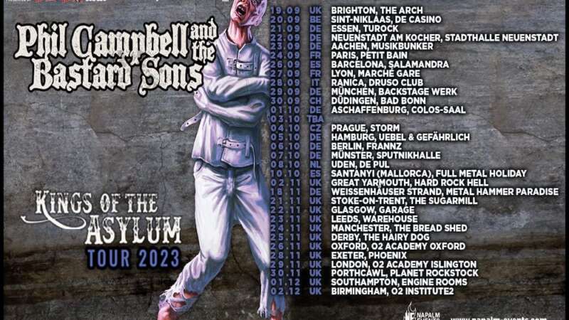 PHIL CAMPBELL & THE BASTARD SONS – annunciato il tour europeo del prossimo autunno; l’8 settembre di scena a Druso (BG)