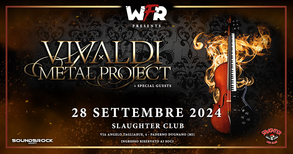 VIVALDI METAL PROJECT – dal vivo con special guests allo Slaughter Club