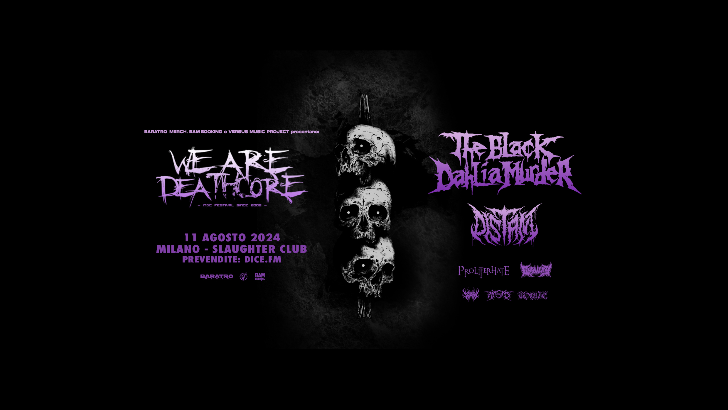 THE BLACK DAHLIA MURDER – orari ed info del “We Are Deathcore” questa domenica a Milano