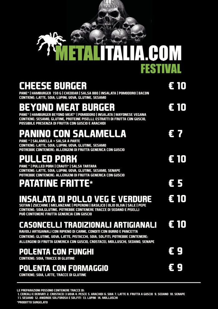 metalitalia menu