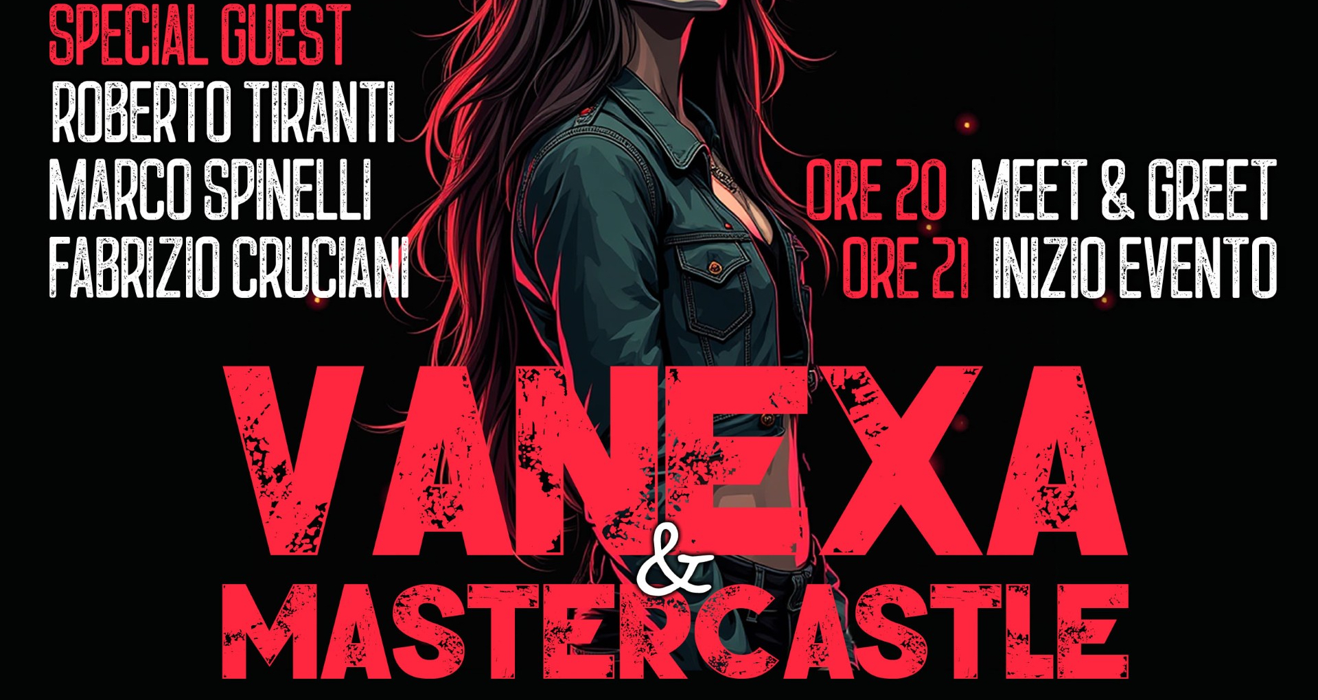 VANEXA & MASTERCASTLE – sabato 19 ottobre in concerto, orari e dettagli dell’evento