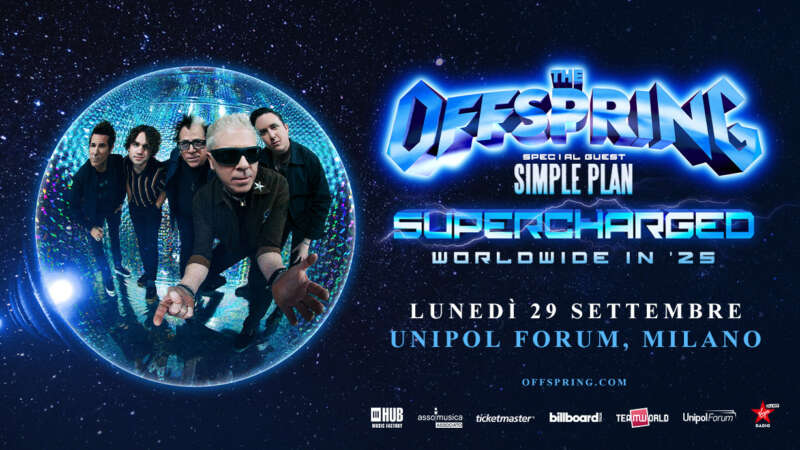 THE OFFSPRING – unica data italiana il 29 settembre 2025 all’Unipol Forum di Milano