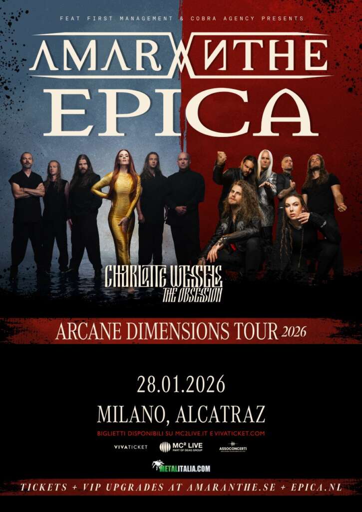 AMARANTHE ed EPICA - una data a Milano a gennaio 2026