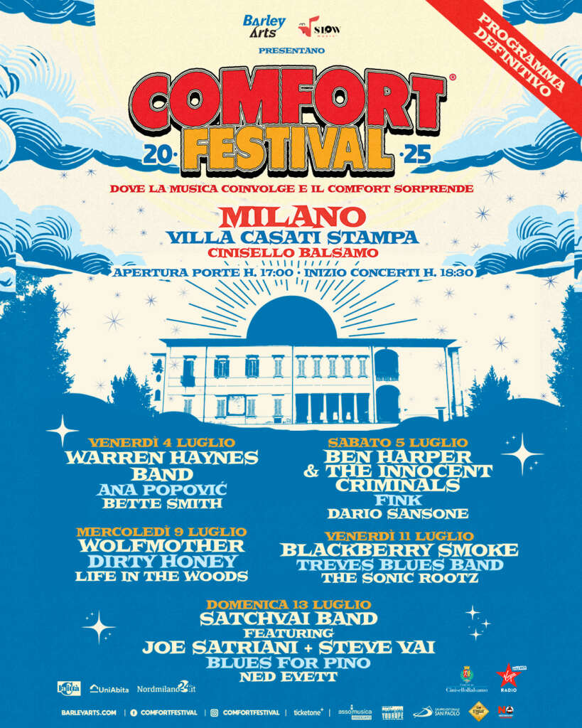 COMFORT FESTIVAL 2025 la line-up completa