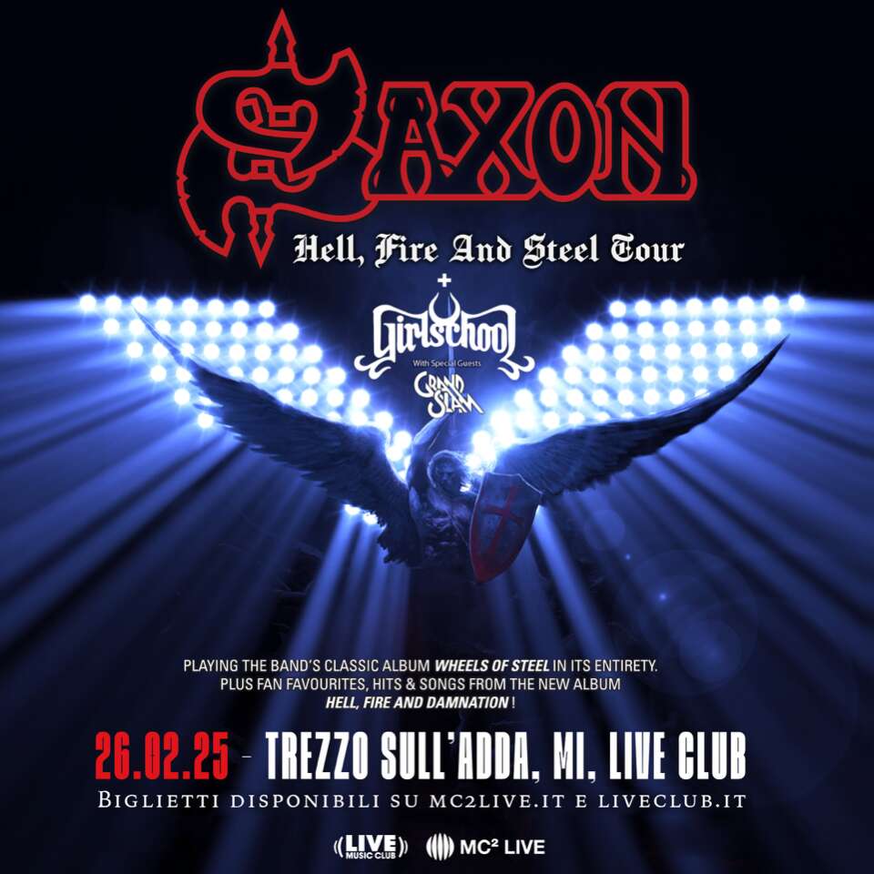 SAXON 26 febbraio unica data italiana al Live Club