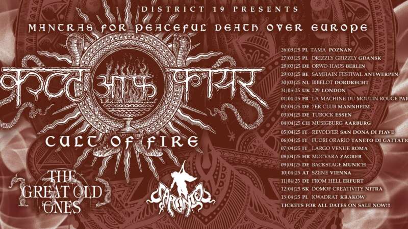 CULT OF FIRE al via il tour europeo